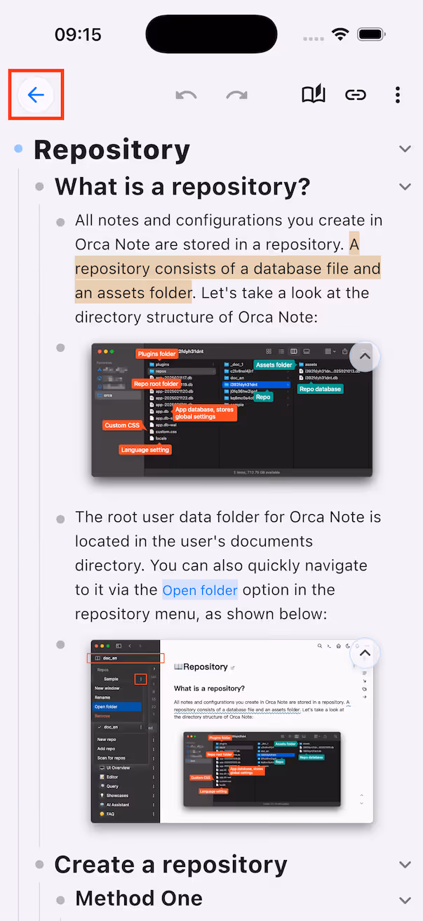 Long-press back to quickly return to the main screen