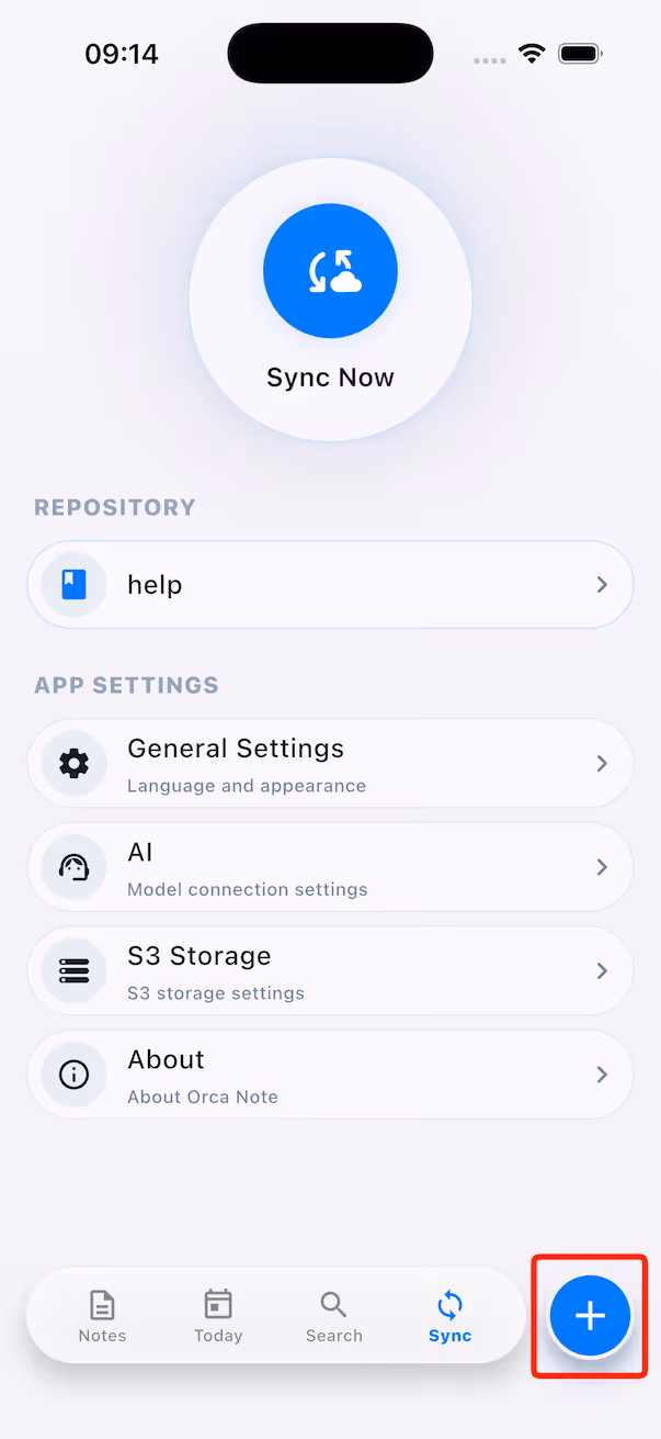 Long-press the + button to record quickly
